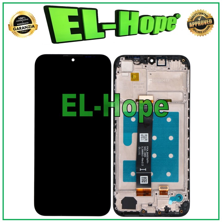 Cadre d e'cran tactile en verre noir pour Huawei Y5 2019 AMN-LX1 LX2 LX3 LX9