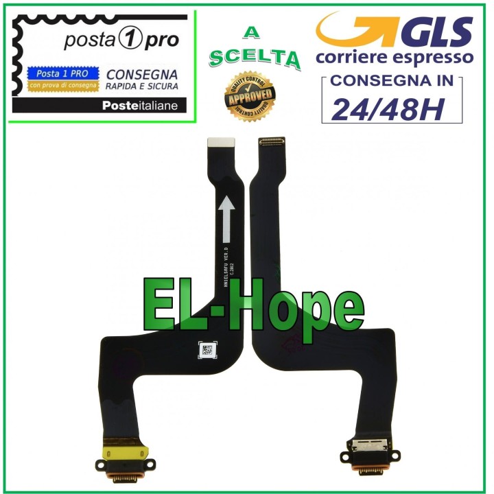 Connecteur de charge plat et flexible pour Huawei P40 Pro ELS-NX9, port de charge type C