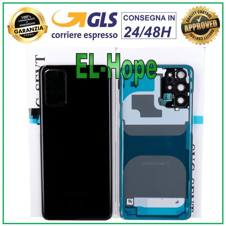 Cache batterie arrie're noir d origine pour Samsung Galaxy S20 Plus SM-G985