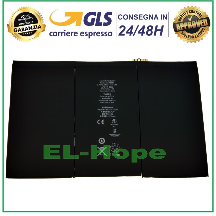 BATTERIE DE REMPLACEMENT A1389 POUR APPLE IPAD 3, IPAD 4 A1430, A1416, A1403, A1458, A1459, A1460