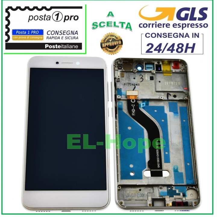 Cadre d e'cran LCD tactile blanc pour Huawei P8 Lite 2017 PRA-LA1 LX1 LX3