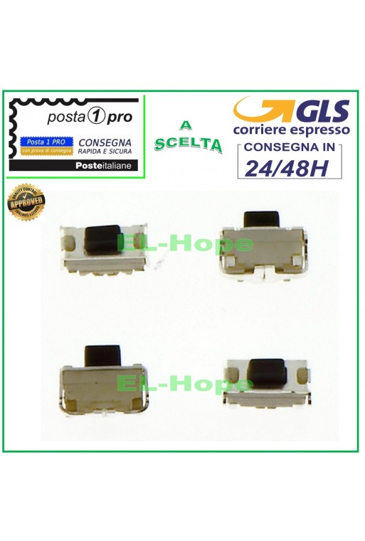 MICRO-INTERRUPTEUR BOUTON MARCHE/ARRÊT VOLUME MEDIACOM M-MP7S2B3G 7S2B3G 2X4X3,5mm