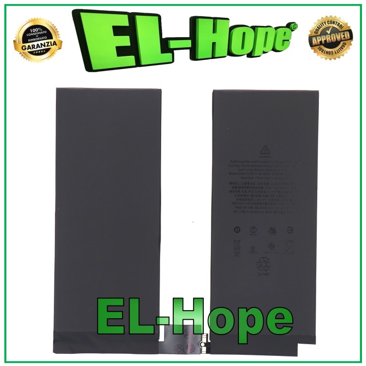 Batterie A2043 pour Apple iPad Pro 12,9  3e/4e ge'ne'ration A1876 A2014 A1895 9720 mAh