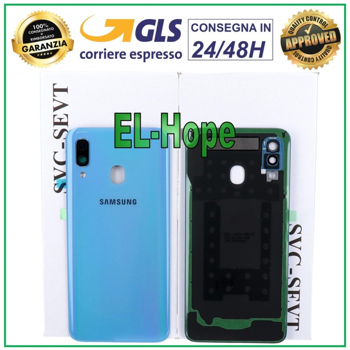 Cache batterie d origine Samsung Galaxy A40 SM-A405 Bleu