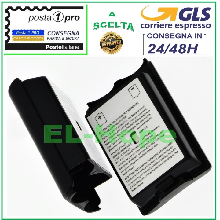 COUVERCLE DE REMPLACEMENT POUR JOYPAD COMPARTIMENT À PILES 2 PILES AA POUR MANETTE XBOX 360 NOIR