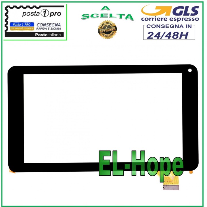 ÉCRAN TACTILE EN VERRE MEDIACOM 720GO SMARTPAD M-MP720GO NUMÉRISEUR ORIGINAL NOIR
