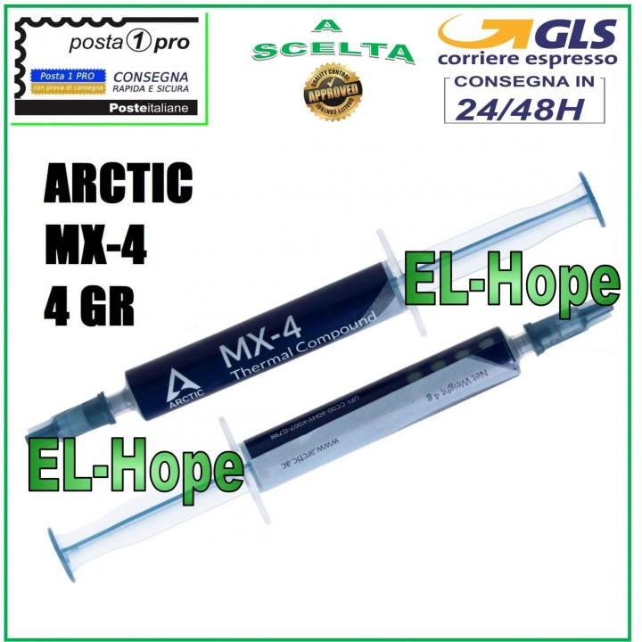 ARCTIC MX-4 4GR PÂTE THERMIQUE THERMOCONDUCTRICE GPU CPU PROCESSEURS PC ORDINATEUR PS4