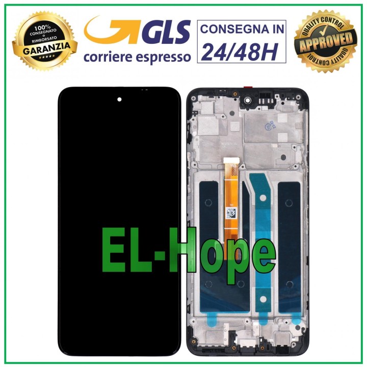 Écran LCD + châssis pour LG K52 LMK520EMW LM-K520 LMW, e'cran tactile en verre noir