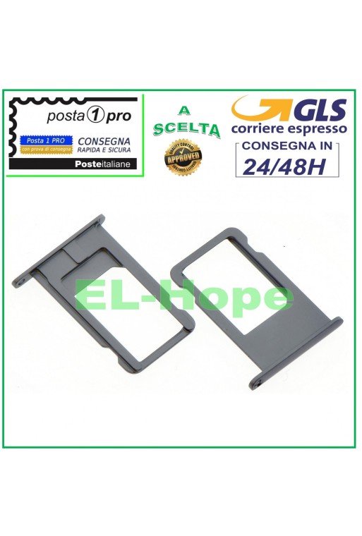 Compartiment pour chariot à fentes, support pour carte nano SIM, boîtier pour iPhone 6 Plus, gris