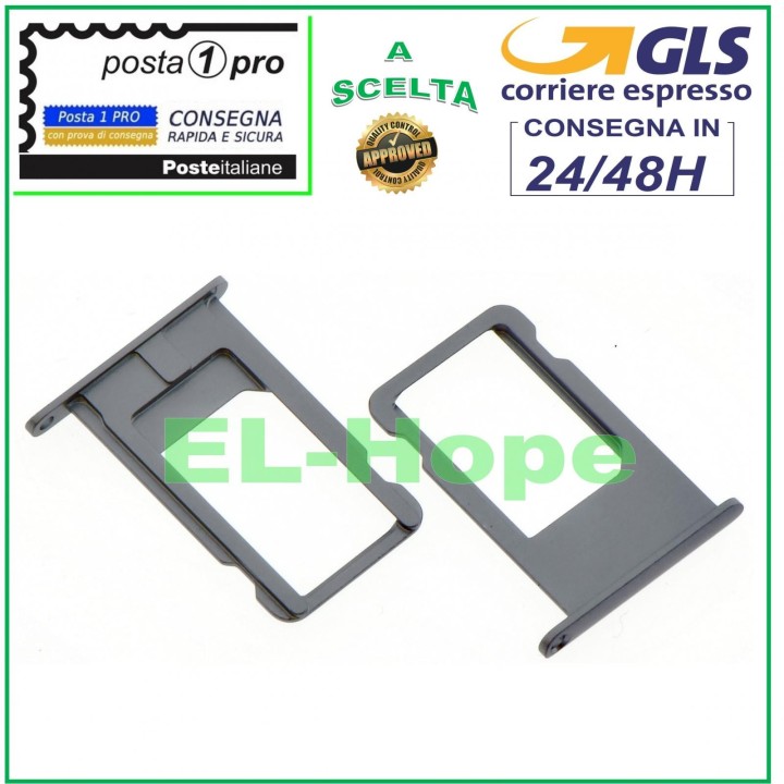Compartiment pour chariot a' fentes, support pour carte nano SIM, boi'tier pour iPhone 6 Plus, gris