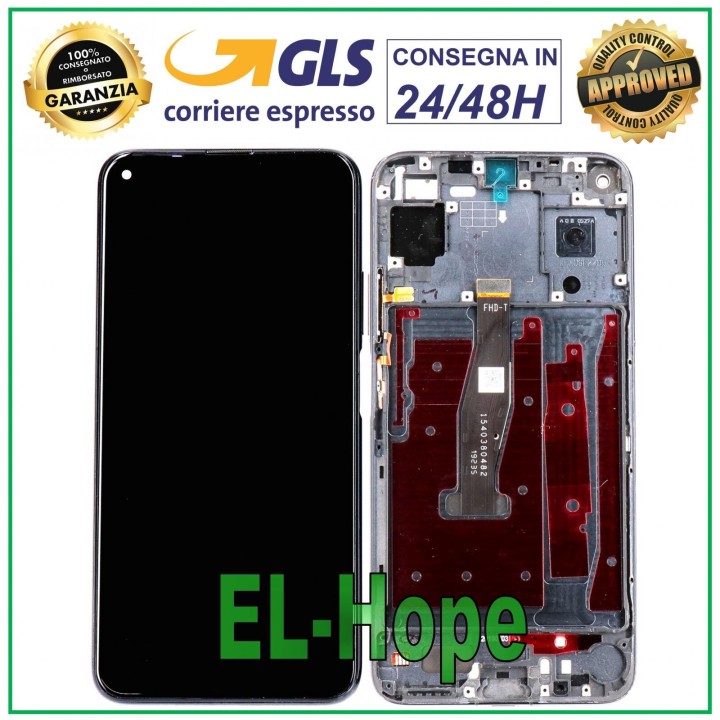 Écran tactile pour Huawei Nova 5T YAL-L21 L61 L71 / Honor 20 YAL-AL00, cadre noir