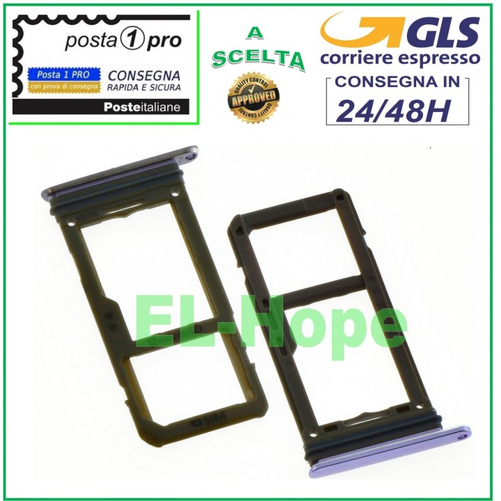 Compartiment pour carte SIM et micro SD pour Samsung Galaxy S8 SM G950 F Gris orchide'e