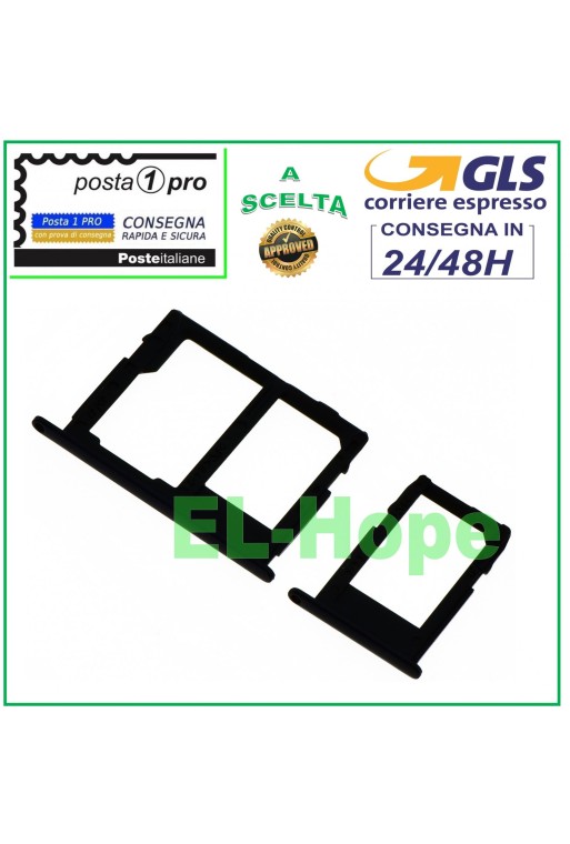 SUPPORT DE COMPARTIMENT POUR CHARIOT NANO SIM + MICRO SD SAMSUNG GALAXY J3 2017 SM J330 NOIR