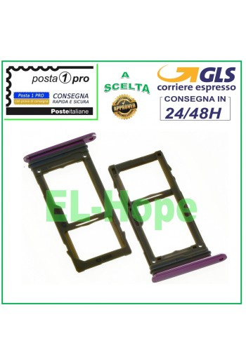Compartiment pour carte SIM et carte micro SD pour Samsung Galaxy S9+ Plus SM G965 F Violet