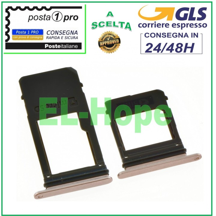 Compartiment pour carte SIM et carte SD pour Samsung Galaxy A5 2017 SM A520 F Or rose