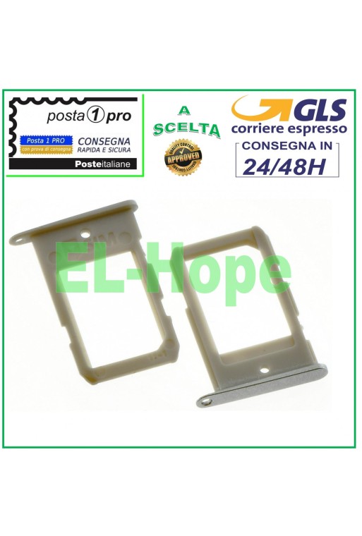 PORTE-CARTES À EMPLACEMENT TROLLEY CARTE NANO SIM SAMSUNG GALAXY S6 EDGE SM G925 F ARGENT