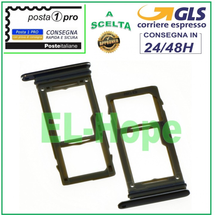Compartiment pour carte SIM et micro SD pour Samsung Galaxy S9+ Plus SM G965 F Noir