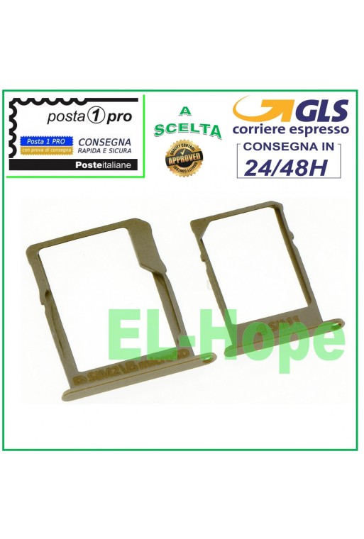 Compartiment pour chariot à fentes, support pour carte SIM + Micro SD pour Samsung Galaxy A5 SM A500 F, or