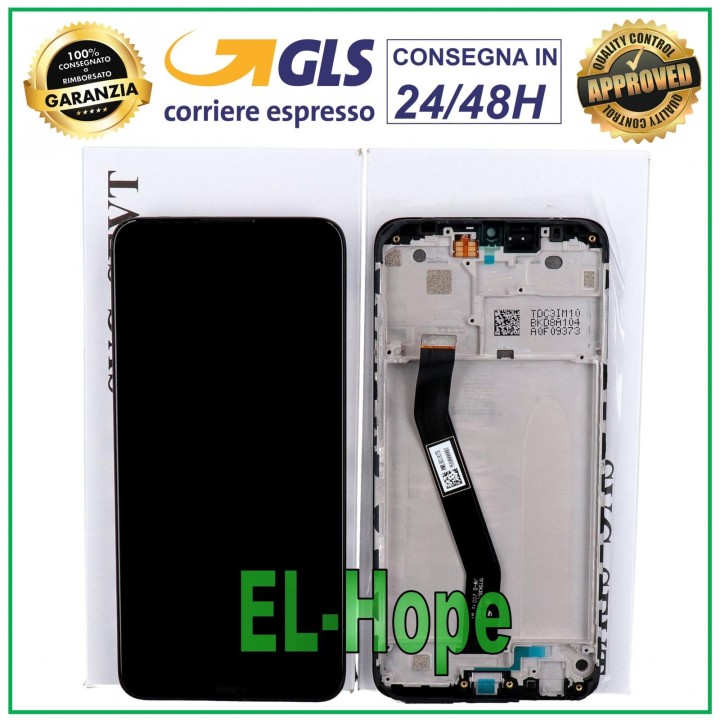 Écran LCD + cadre d origine Xiaomi Redmi 8 M1908C3IG, vitre tactile noire