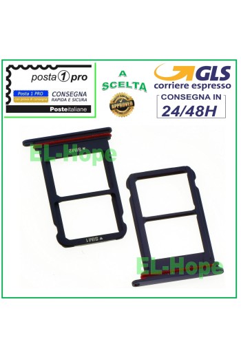 Compartiment pour carte nano double SIM pour Huawei Mate 10 Pro BLA-L09 L29 Noir