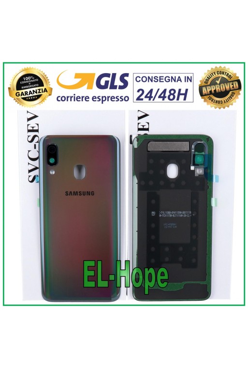 Cache batterie d origine Samsung Galaxy A40 SM-A405 Noir