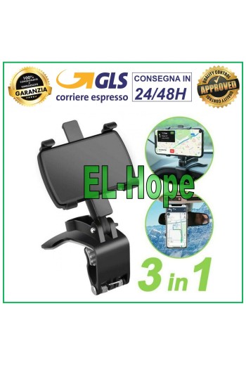 SUPPORT DE TÉLÉPHONE PORTABLE UNIVERSEL POUR VOITURE, PINCE DE TABLEAU DE BORD POUR SMARTPHONE