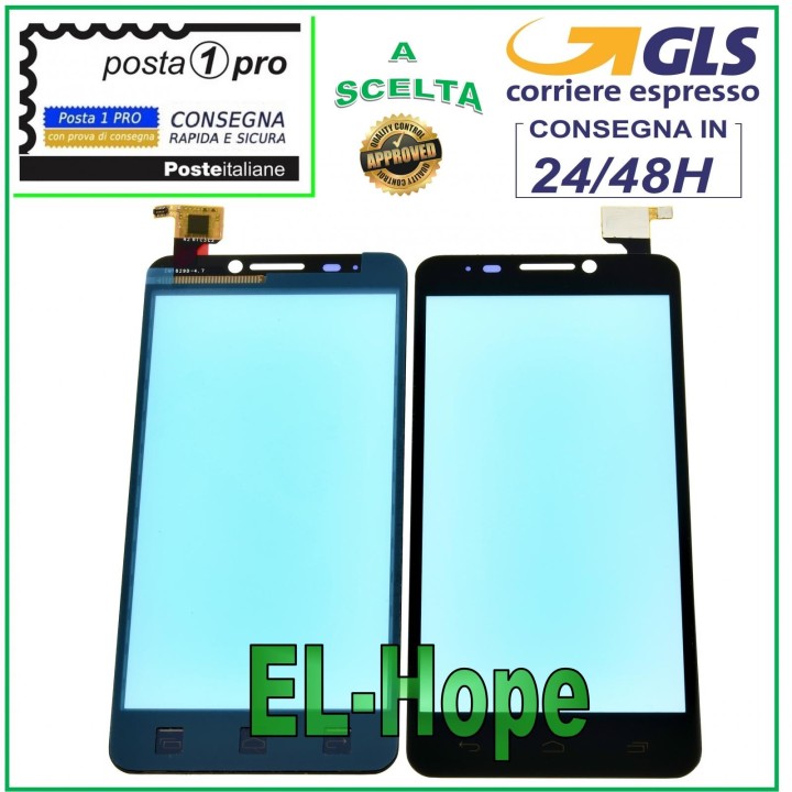 Vitre tactile Alcatel Pop IDOL OT 6030 OT-6030D Noir