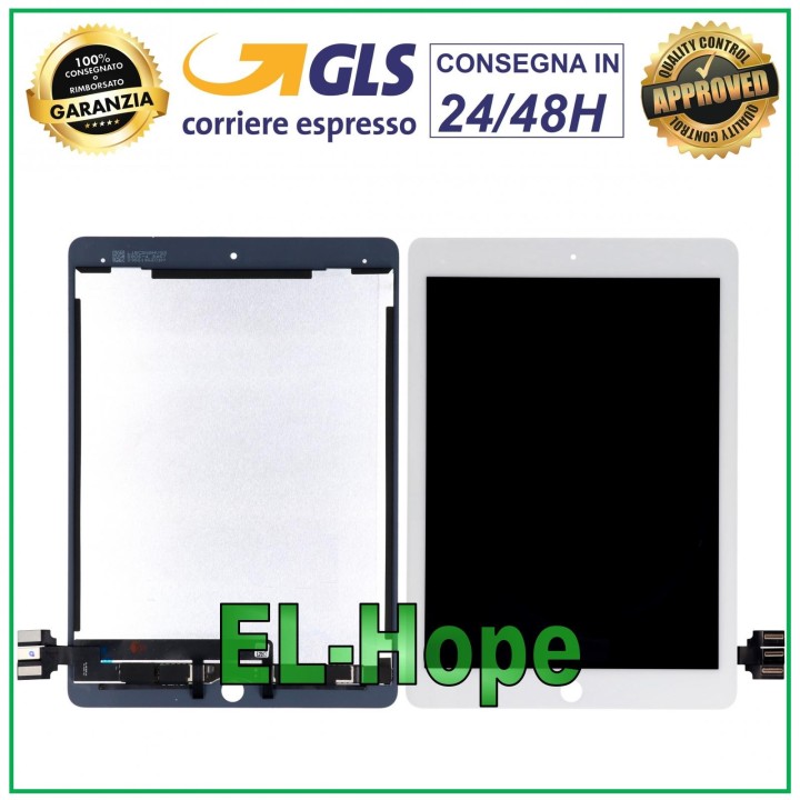 Écran tactile LCD pour Apple iPad Pro 9.7 (2016) A1673 A1674 A1675, e'cran blanc
