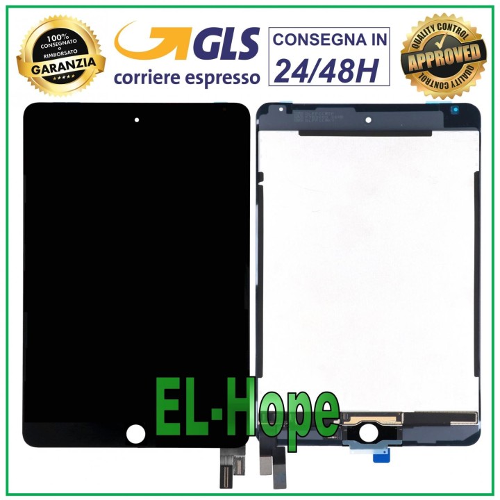 Écran tactile + e'cran LCD pour Apple iPad Mini 4 A1538 A1550, e'cran en verre noir
