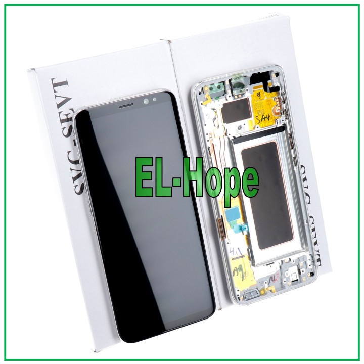 Cadre d origine pour e'cran tactile Samsung S8 SM-G950 G950 argente' GH97-20473B