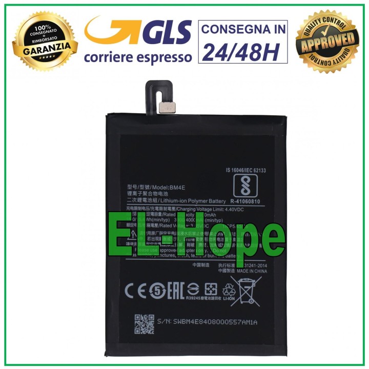 Batterie BM4E pour Xiaomi Pocophone F1 M1805E10A 4000 mAh