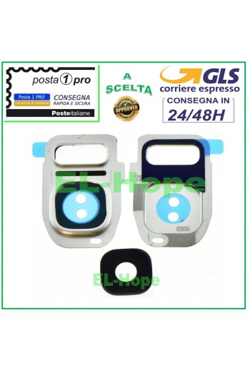 Vitre arrière pour appareil photo Samsung Galaxy S7 SM-G930 F Argenté