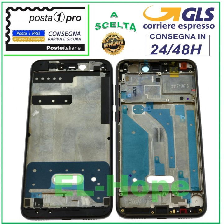 Cadre central LCD pour Huawei P8 Lite 2017 PRA-LA1 LX1 LX3 Noir