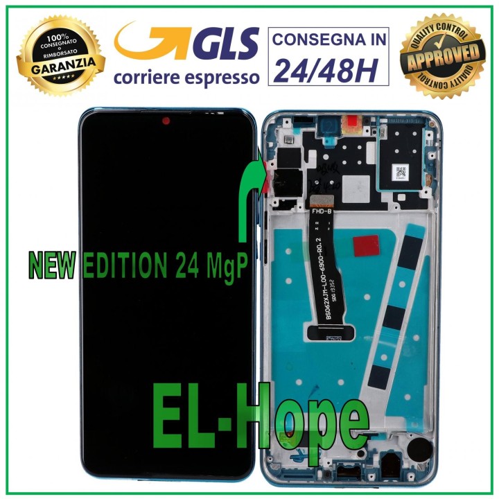 Cadre d affichage pour Huawei P30 Lite Nouvelle e'dition 24 MP Écran tactile assemble' Bleu