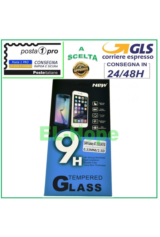 Film en verre trempé pour écran LCD Samsung Galaxy A7 2018 A750F