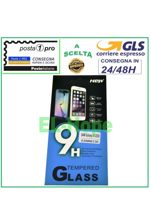 Film en verre trempé pour écran LCD Samsung Galaxy J6 2018 SM-J600F