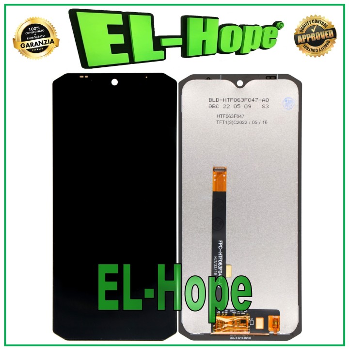 Écran LCD tactile assemble' noir pour Doogee S98/S98 Pro