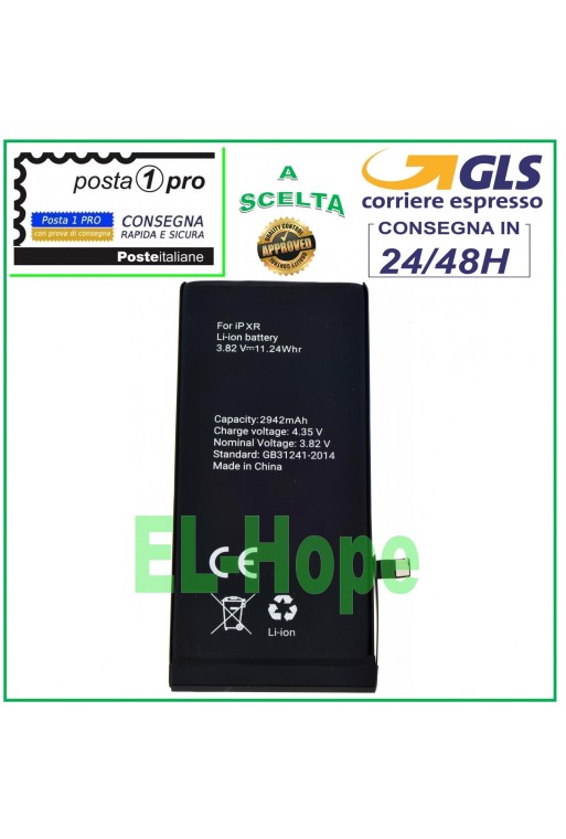 BATTERIE DE REMPLACEMENT POUR IPHONE XR 2942 mAh