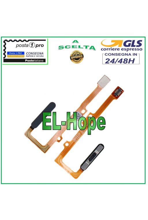 Clé plate avec capteur d empreintes digitales pour Huawei Nova 5T YAL-L21 L61 Noir