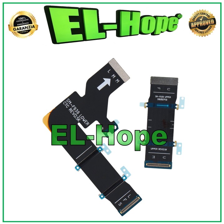 Paire de cartes de connexion plates pour l e'cran du Samsung Galaxy Z Fold 4 SM-F936 (vers le haut et vers le bas).