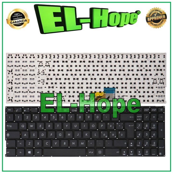 Clavier italien pour ordinateur portable ASUS UX510U, UX510UX, UX510UW, UX510UR, V510UX, noir