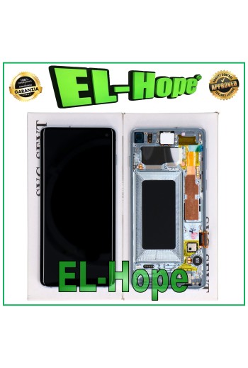 ÉCRAN LCD ORIGINAL SAMSUNG GALAXY S10 SM-G973F DS ÉCRAN TACTILE PRISM BLEU BLEU