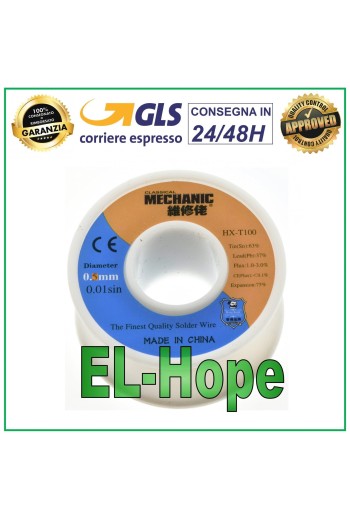 ÉTAIN DIAMÈTRE 0,5 mm 55 gr 63/37 BOBINE DE FIL À SOUDURE MICRO SOUDURE