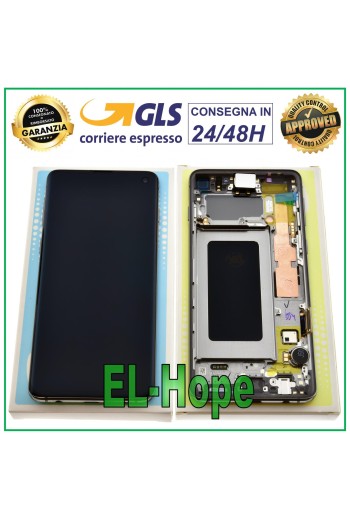 Écran LCD d origine Samsung Galaxy S10 SM-G973F DS Écran tactile Prisma Noir