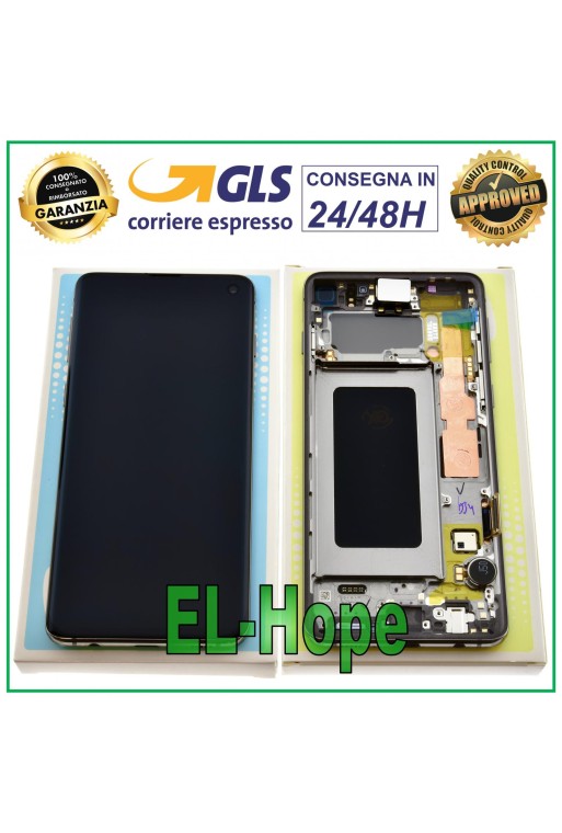Écran LCD d origine Samsung Galaxy S10 SM-G973F DS Écran tactile Prisma Noir
