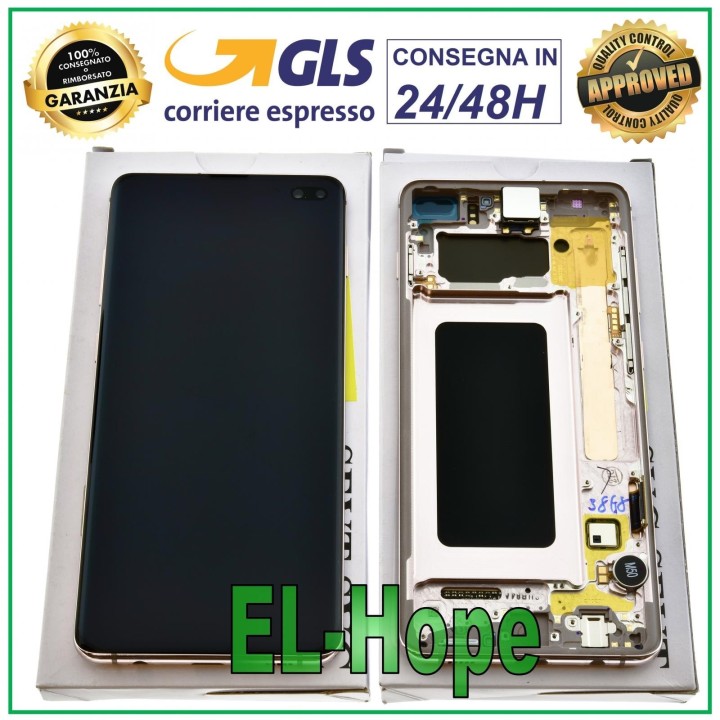 Écran tactile d origine Samsung Galaxy S10+ Plus SM-G975F en ce'ramique blanche