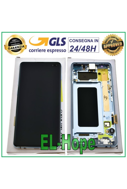 Écran LCD d origine Samsung Galaxy S10+ Plus SM-G975F Écran tactile Bleu prisme
