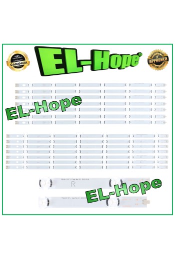 KIT 14 BARRES LED POUR TV 55 LG LB194 LB195 POLA2.0 TYPE A/BL/R LZ5501LGEPWADL84