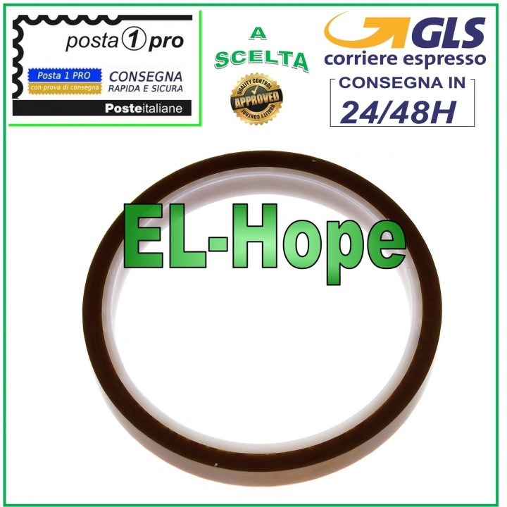 RUBAN ADHÉSIF THERMIQUE HAUTE TEMPÉRATURE KAPTON PROTECTION BGA 1CM 30MT