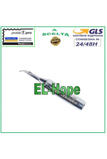 POINTE DE REMPLACEMENT COURBE UD-T-IS MÉTAL POUR STATION DE SOUDAGE STYLET FER À SOUDER 0,2 MM